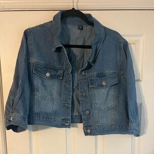 Shein Crop Denim Jacket 2X